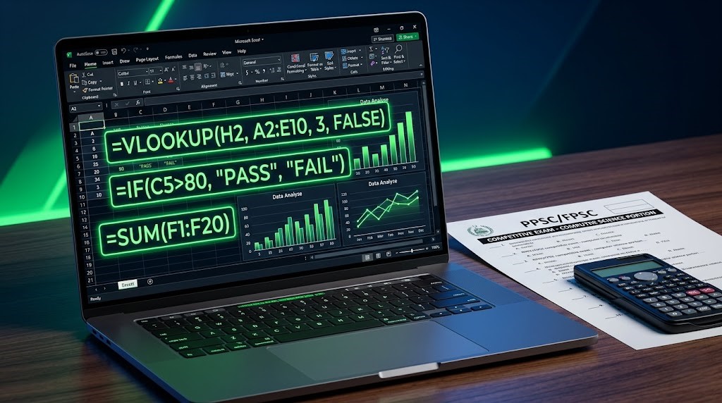Important MS Excel Formulas for Competitive Exams PPSC NTS