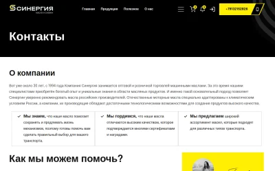 Контактная информация компании Синергия