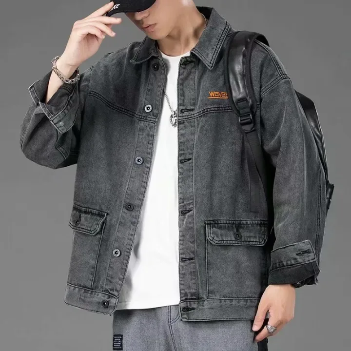 Jaket Denim Pria Vintage