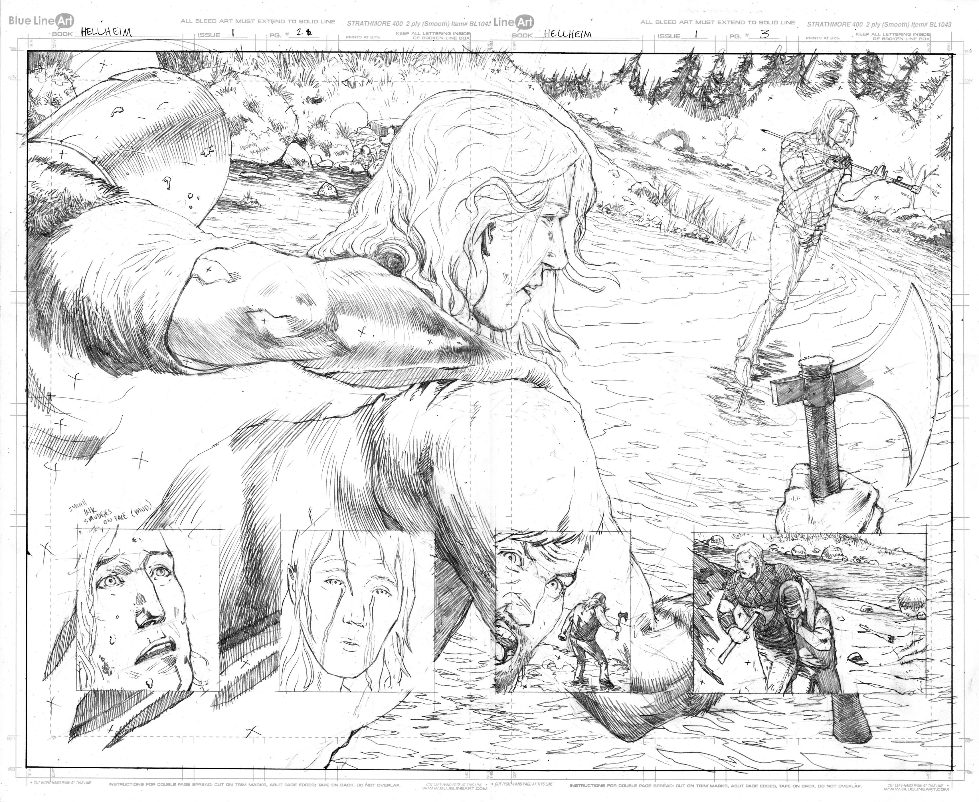 Helheim pencil pg 2-3