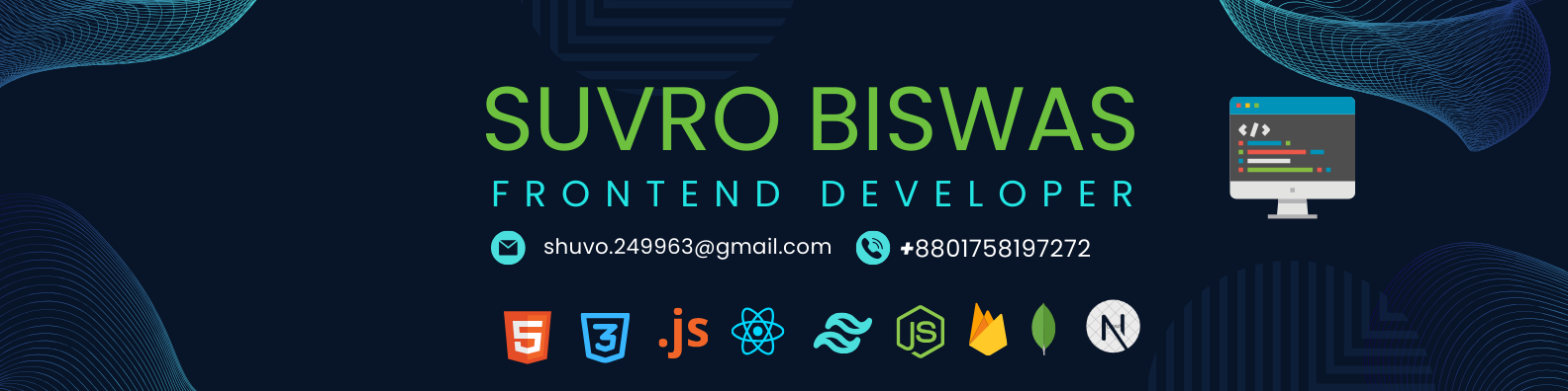 Suvro Biswas - Frontend Developer Cover