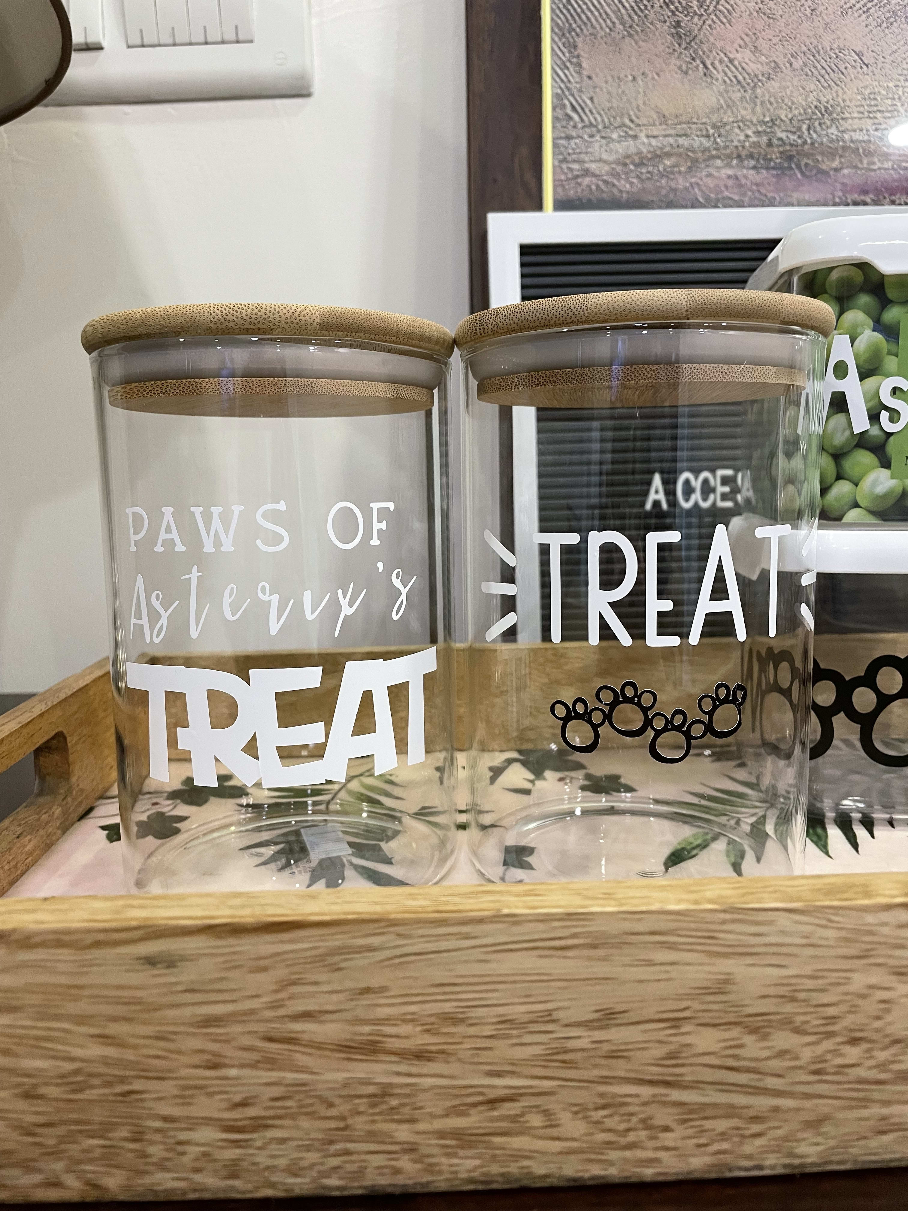 Treat and Treasure Glass Jar with wooden lid (single pc) image 4