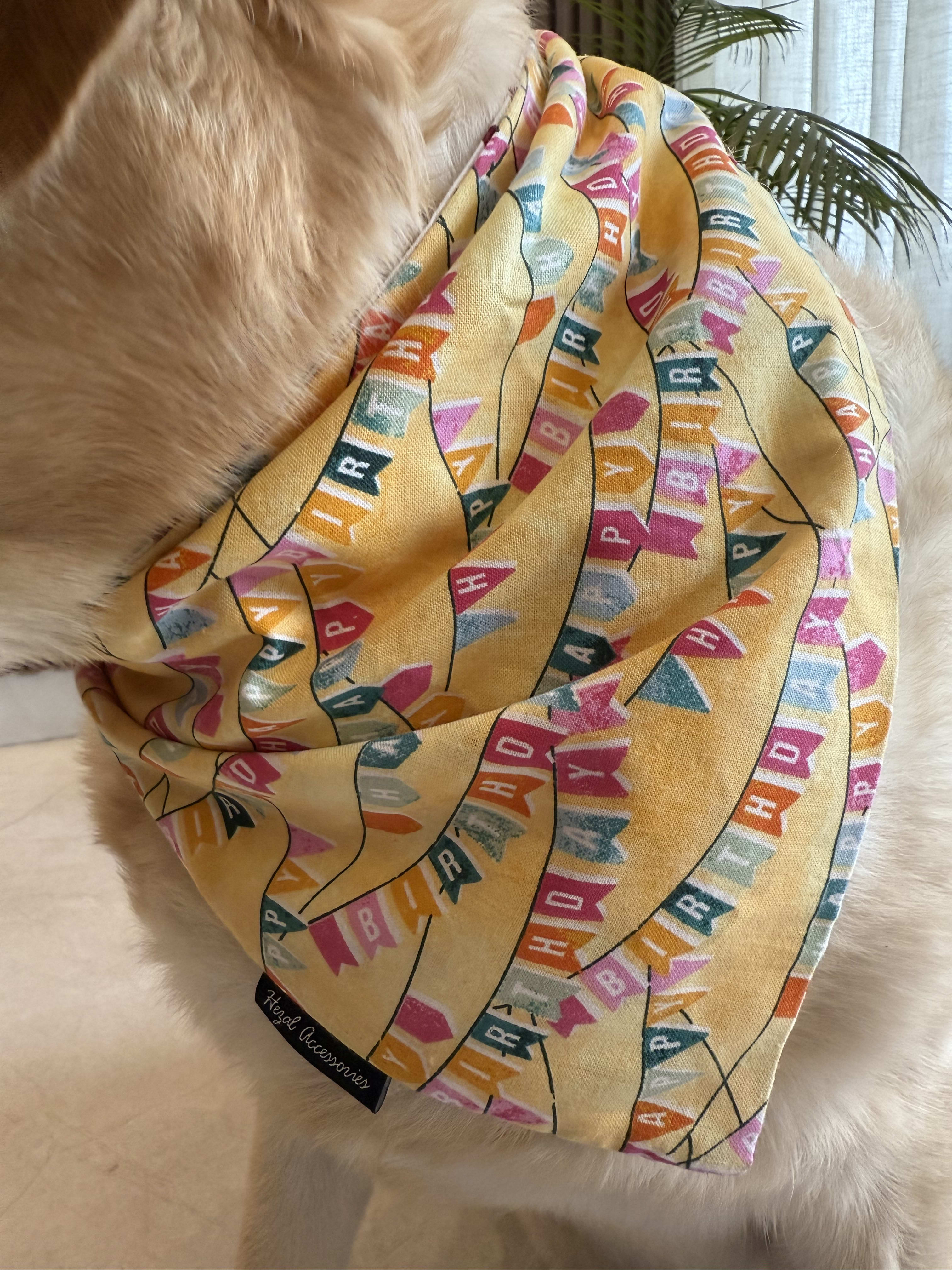 Birthday Bunting Bliss tie on Bandana image 5