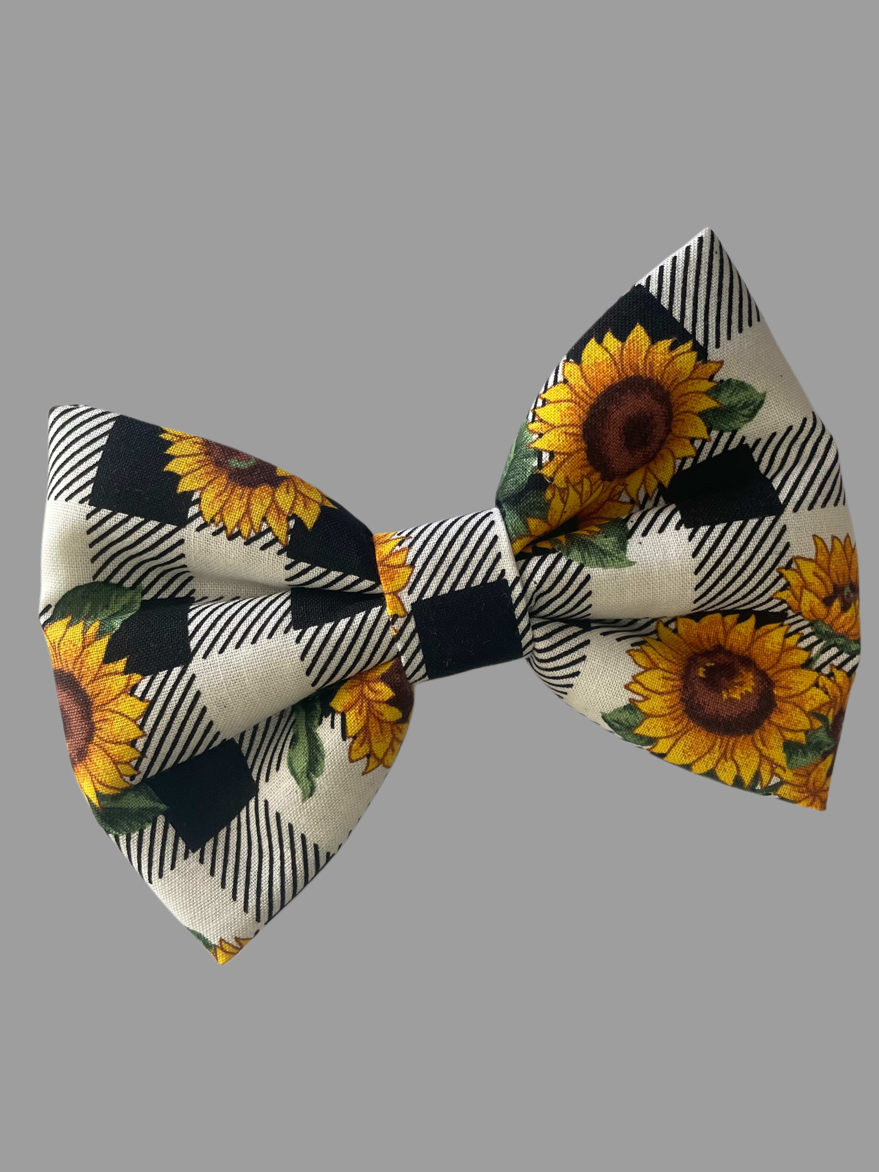 Sunflower Plaid Bow tie