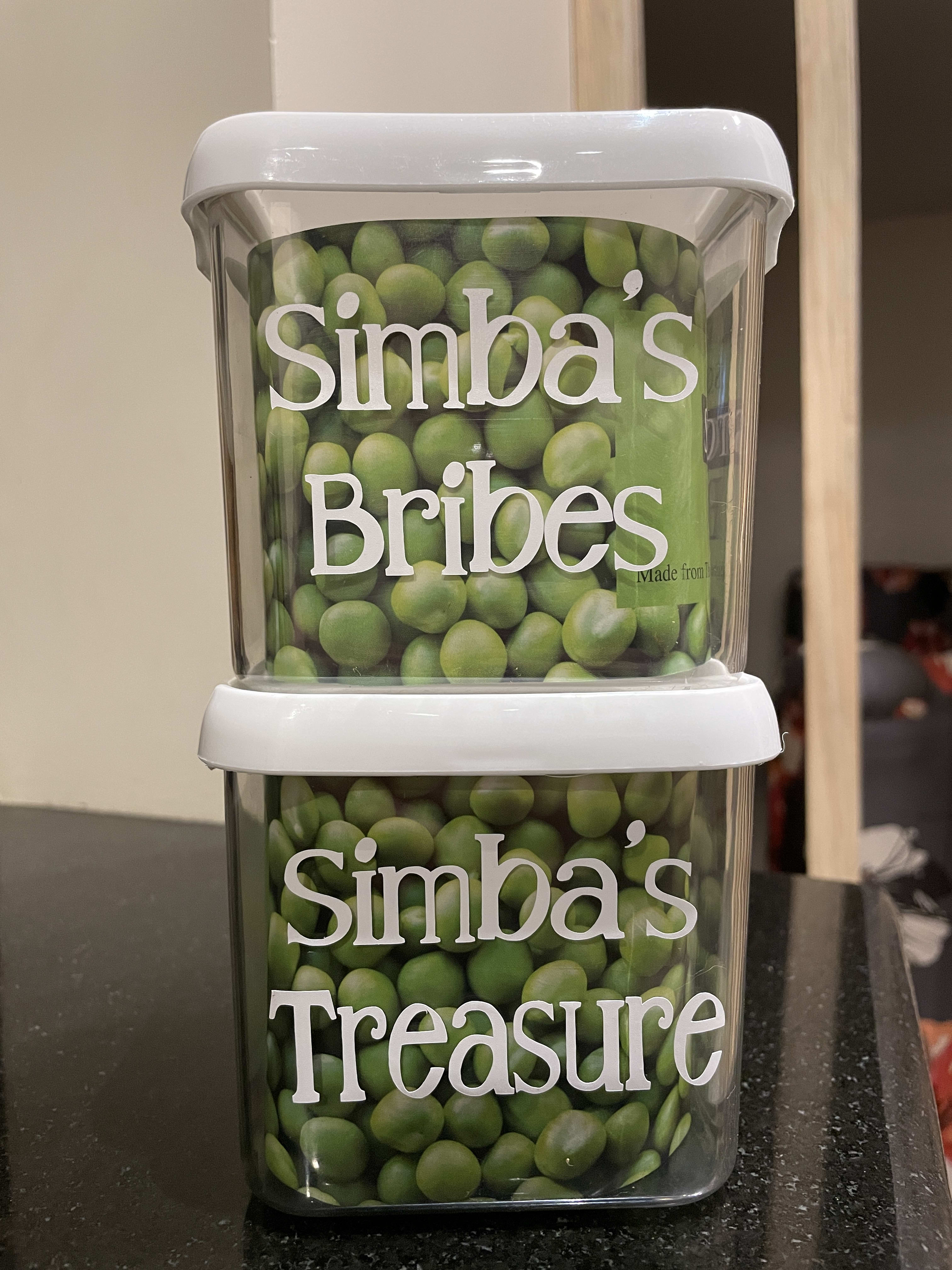 Treats and Treasure Jar white lid (single pc)
