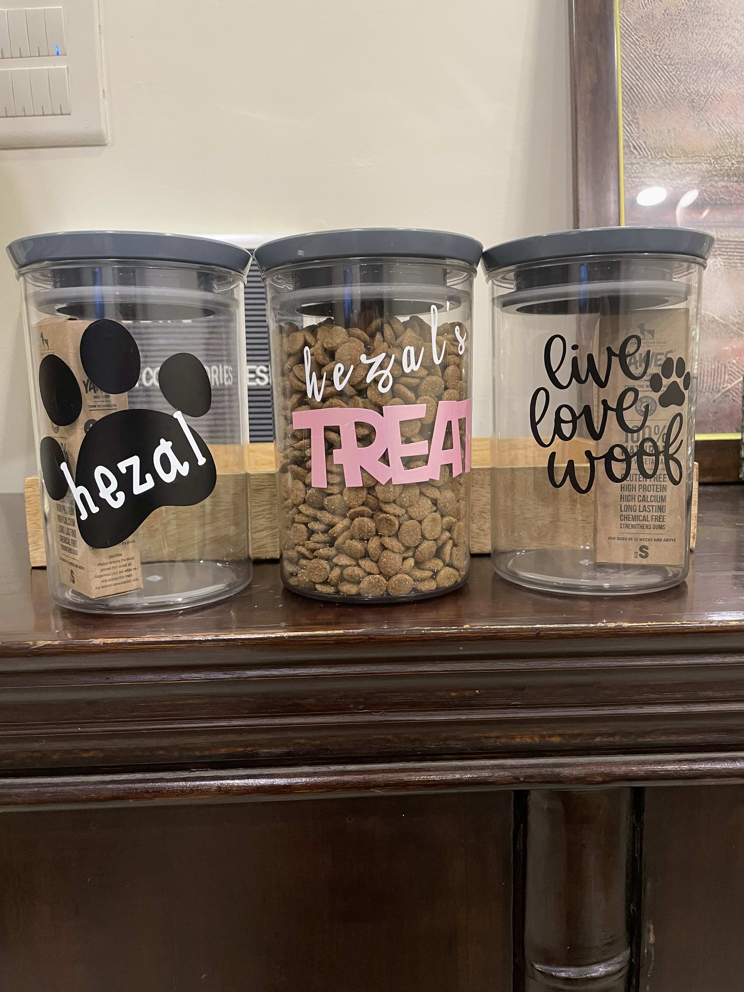 Treats and Treasure Jar gray lid (single pc) 