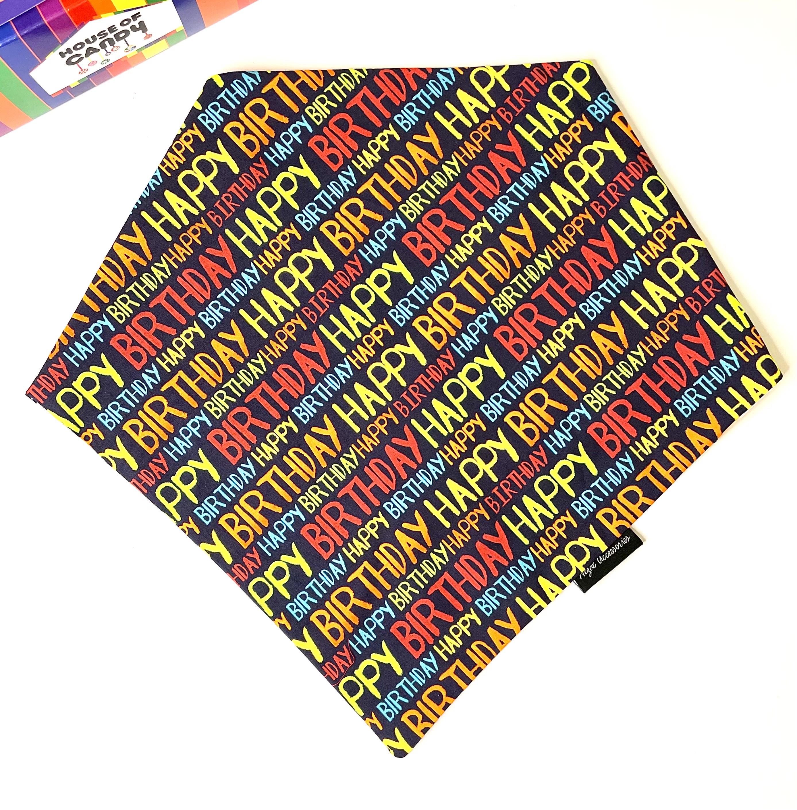 Pawrty pop Birthday tie on bandana 