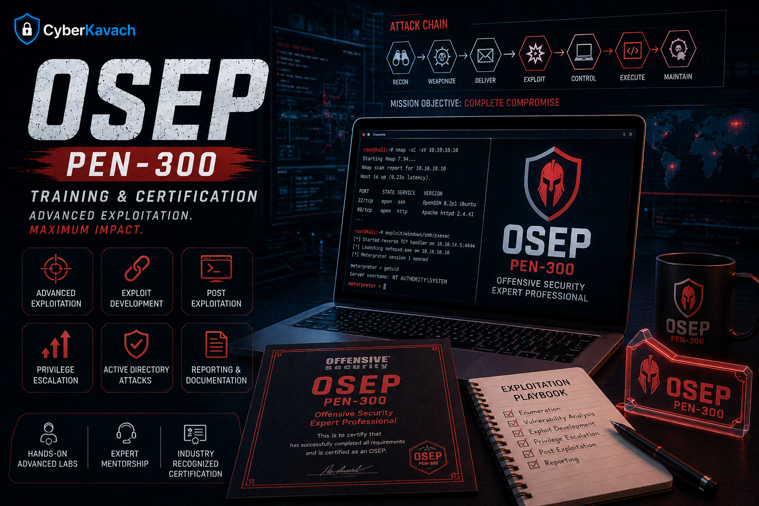 OSEP PEN-300 Training & Certification | Offensive Security Experienced Penetration Tester Course