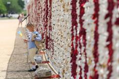 Watch: 20,000 teddy bears highlight plight of missing Ukrainian children