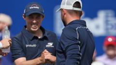 Fitzpatricks one shot off lead in PGA pairs event