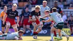 Saracens beat Leicester to keep play-off hopes alive