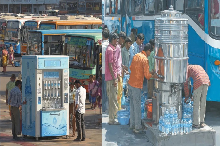 दिल्ली में तपती गर्मी के बीच DTC की पहल, बस टर्मिनलों पर मिलेगा मुफ्त ठंडा पानी