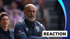 West Ham must react and perform better in final games - Nuno