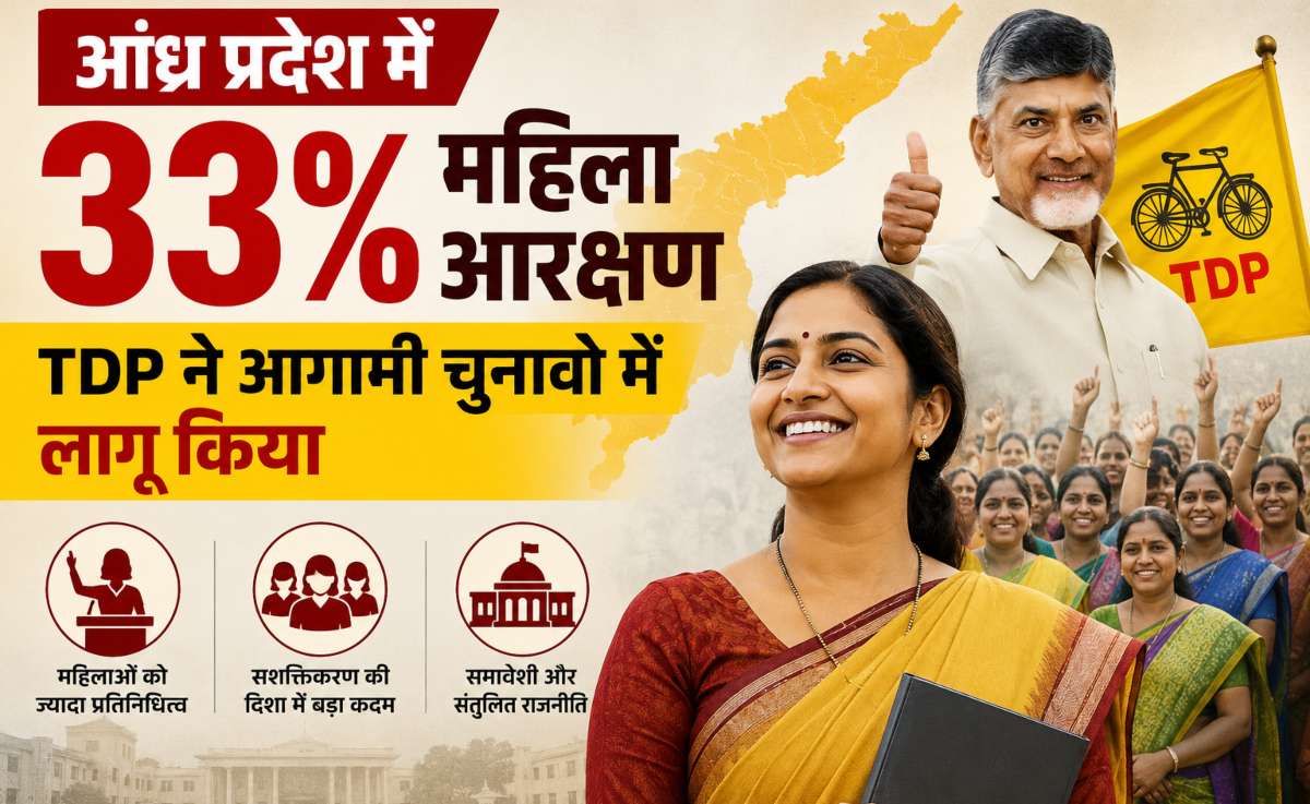 Chandrababu Naidu की पार्टी TDP ने महिलाओं को दिया 33% आरक्षण
