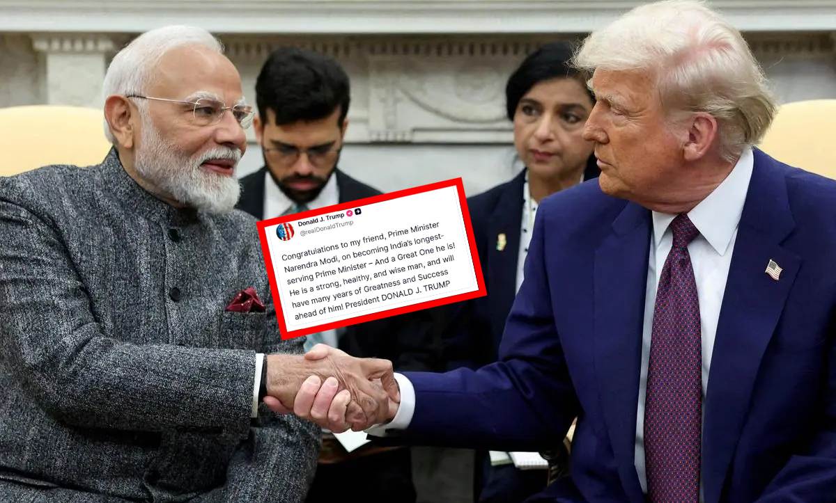 Donald Trump on PM Modi: रिकॉर्ड बनाने पर कहा- मेरे दोस्त मोदी एक बेहतरीन प्रधानमंत्री हैं
