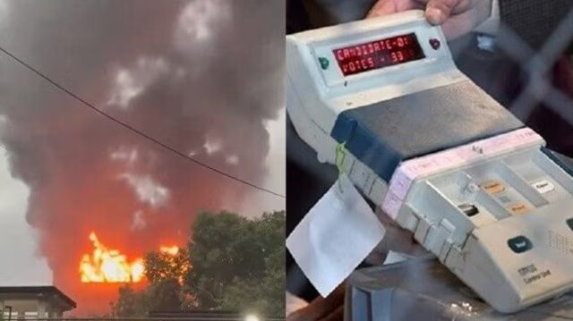भीषण आग में 4 हजार EVM नष्ट, मंत्री को साजिश का शक; भाजपा से जवाब मांग रही TMC-AAP...
