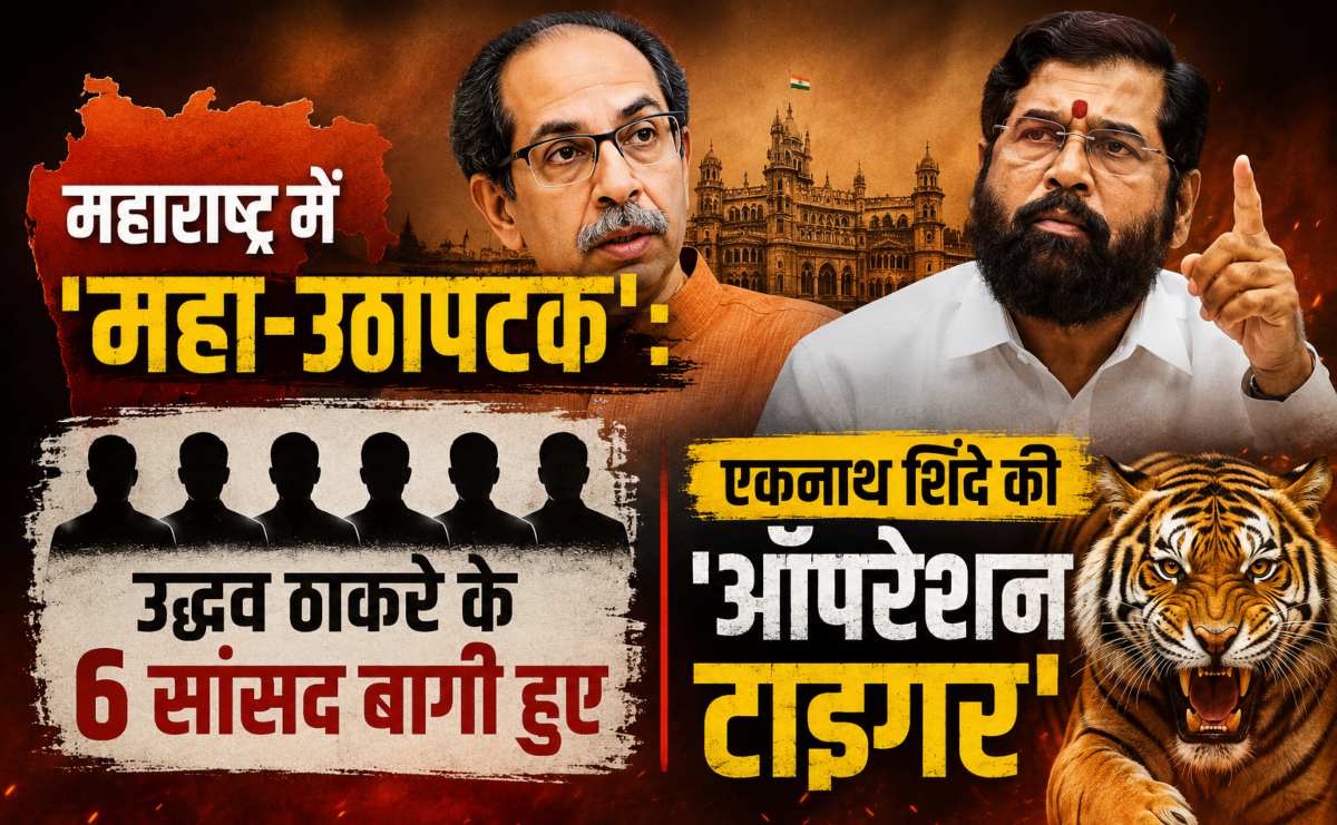 महाराष्ट्र में बड़ा सियासी भूचाल: उद्धव ठाकरे के 6 सांसद बागी, स्थापना दिवस से पहले शिंदे का ‘ऑपरेशन टाइगर’