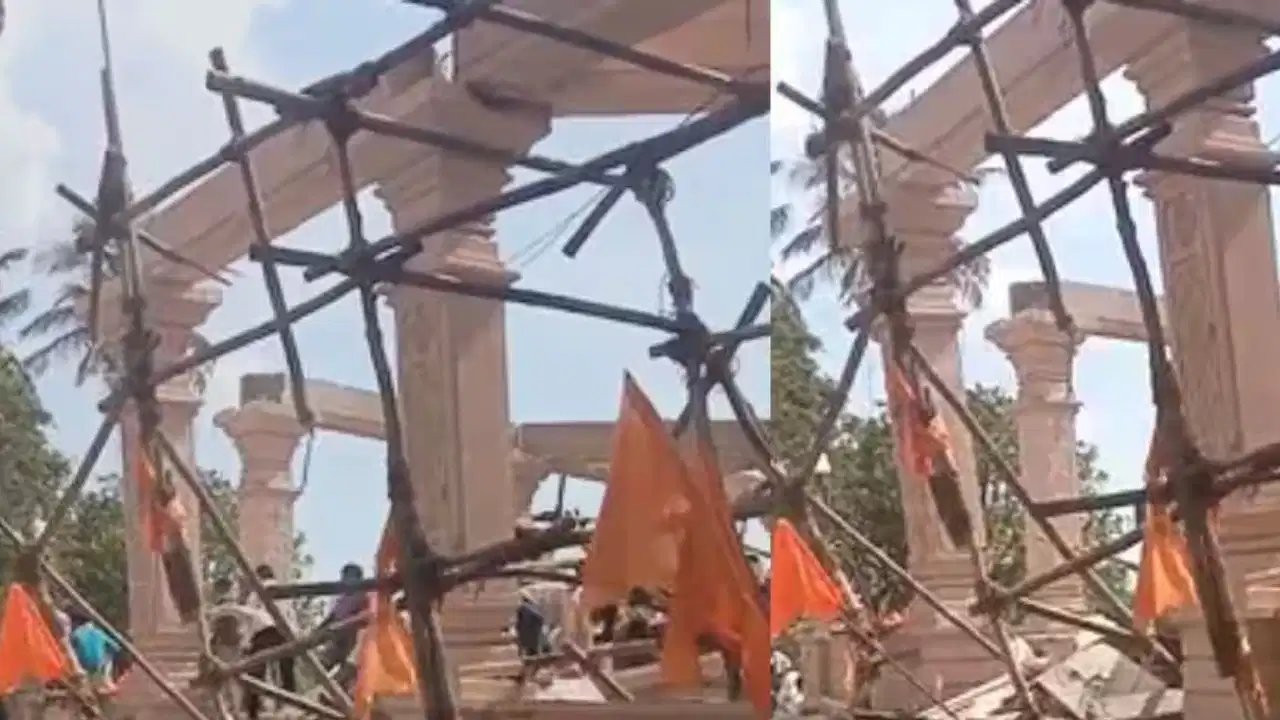 महाराष्ट्र के प्रसिद्ध मारुति मंदिर में बड़ा हादसा, निर्माणाधीन स्लैब गिरने से कई श्रद्धालु दबे...