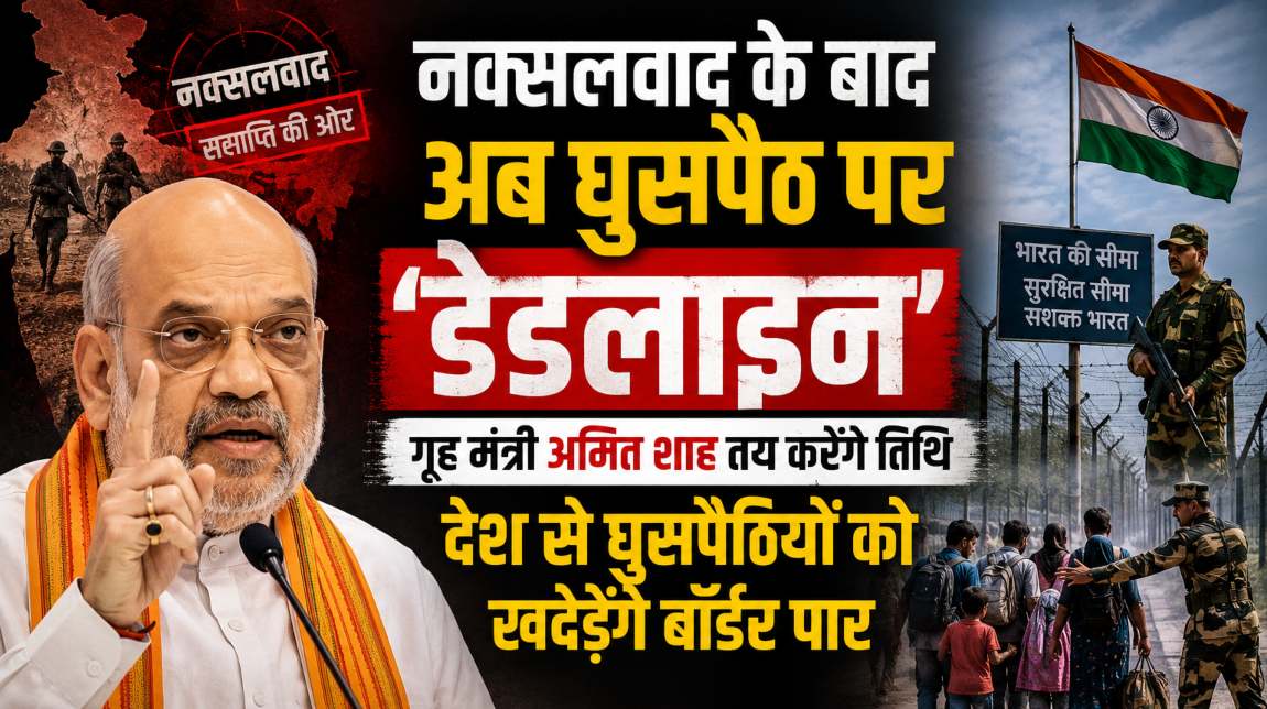 अब घुसपैठियों पर फोकस, नक्सलवाद के बाद अमित शाह तय करेंगे डेडलाइन...