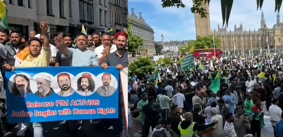 लंदन में PoK की आजादी को लेकर हजारों लोगों का प्रदर्शन, पाकिस्तान हाई कमीशन तक मार्च