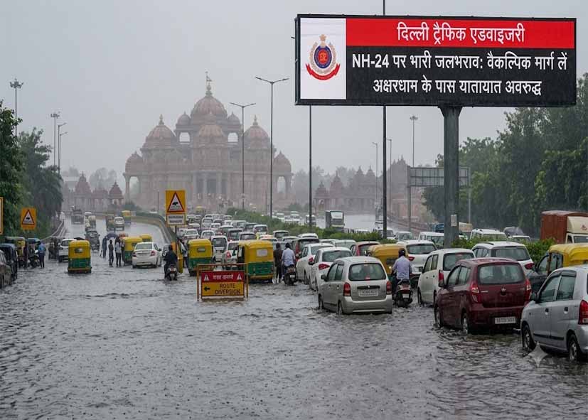 Delhi Traffic Advisory: दिल्ली में जलभराव के बीच ट्रैफिक पुलिस ने जारी किया अलर्ट
