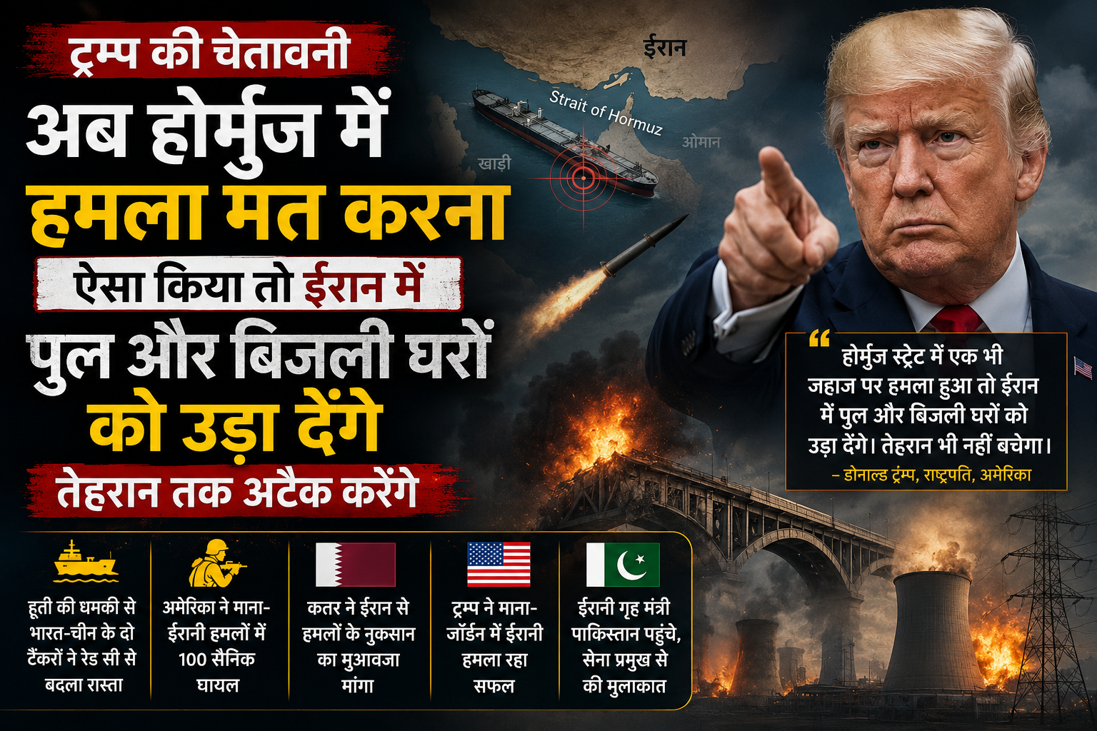 अमेरिका की सख्त चेतावनी, ईरान के रणनीतिक ठिकाने होंगे निशाने पर