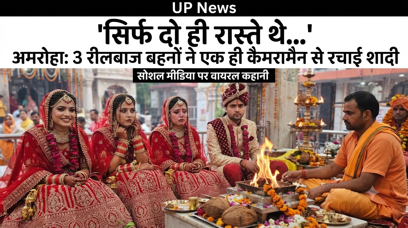 तीन बहनों ने एक ही युवक से शादी का किया दावा, वीडियो वायरल