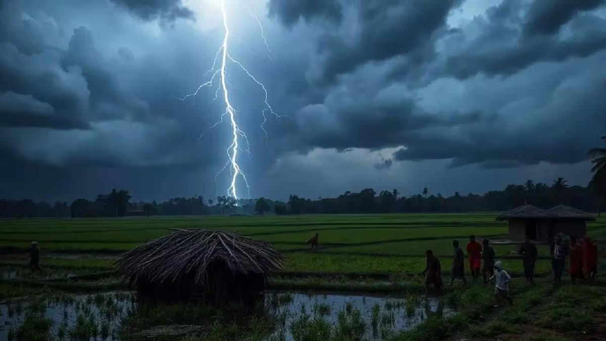 आकाशीय बिजली की चपेट में आए दो ग्रामीण, महिला ने तोड़ा दम