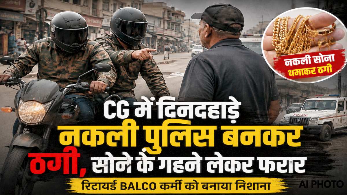 रिटायर्ड BALCO कर्मी से नकली पुलिस बनकर ठगी, CCTV से आरोपियों की तलाश
