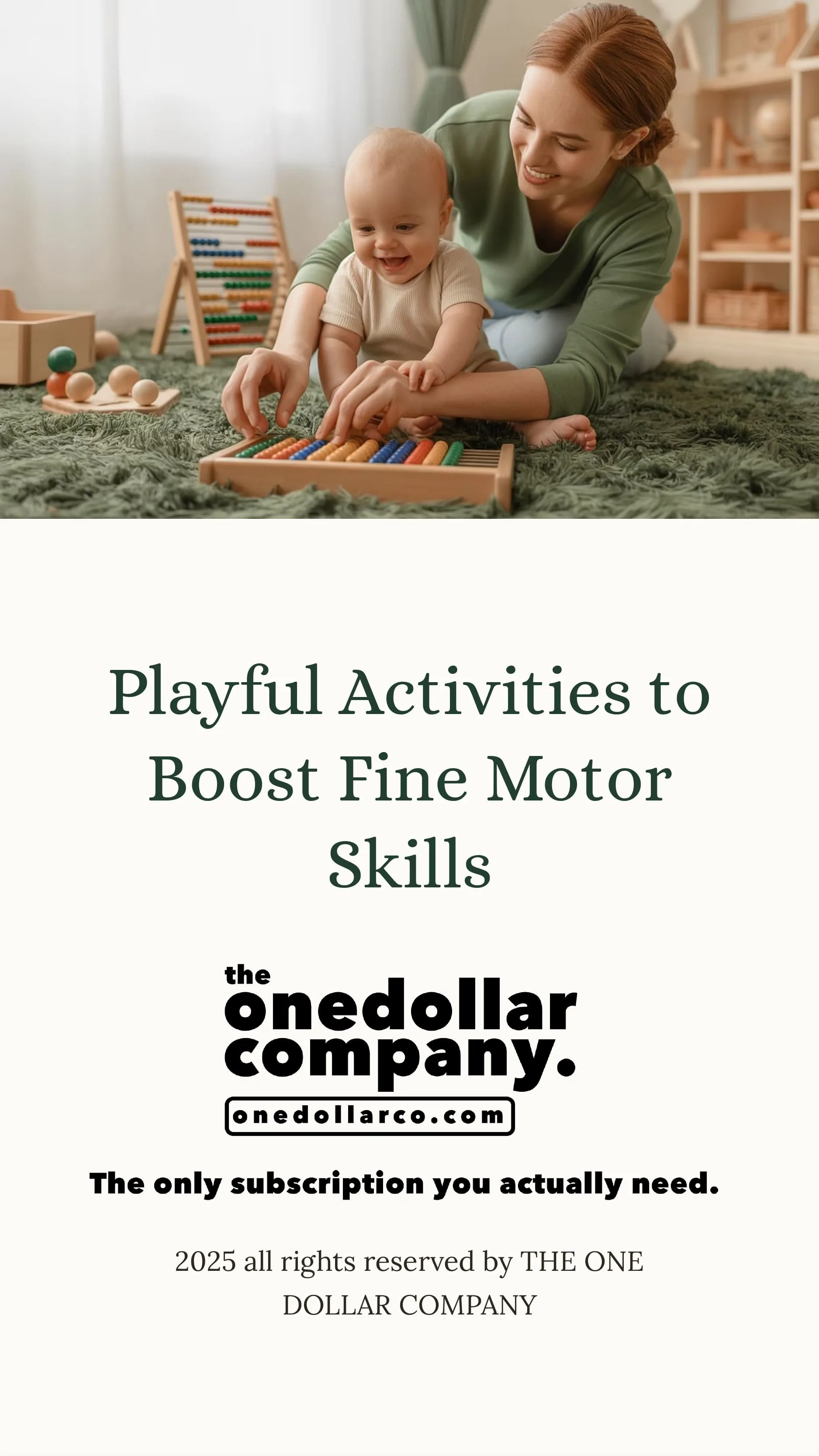 Playful Activities to  Boost Fine Motor  Skills