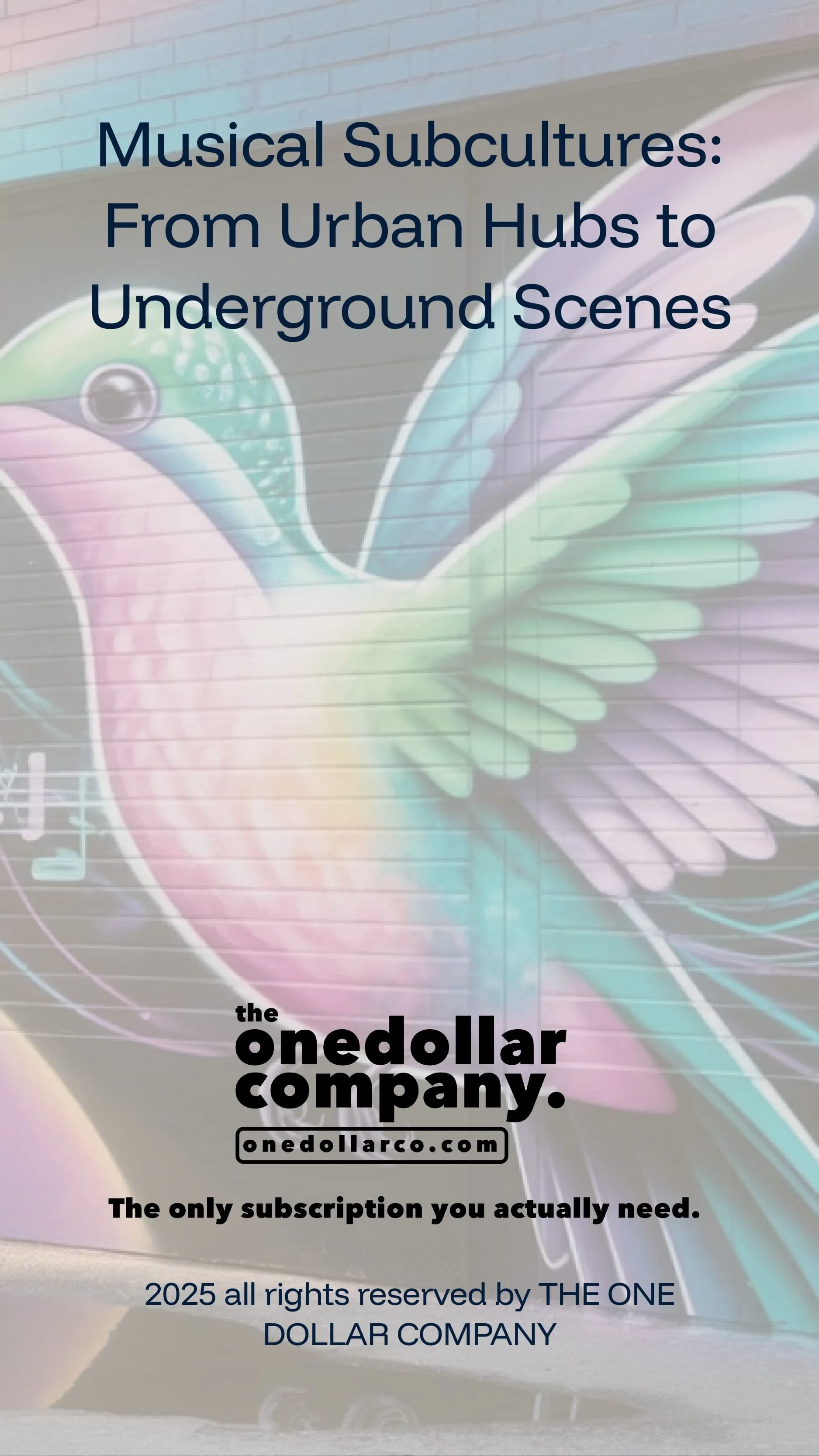 Musical Subcultures: From Urban Hubs to Underground Scenes