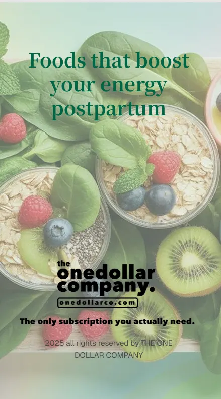Foods that boost you energy postpartum