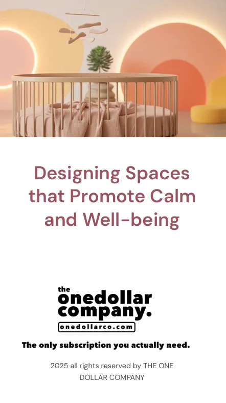 Designing Spaces that Promote Calm and Well being
