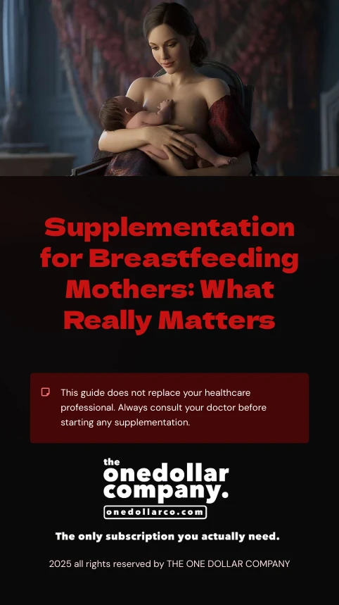 Supplementation for Breastfeeding Mothers What Really Matters