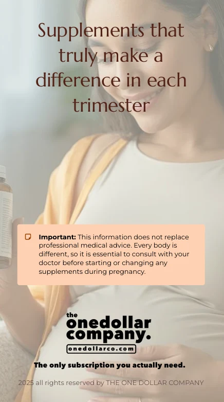 Supplements that truly make a difference in each trimester
