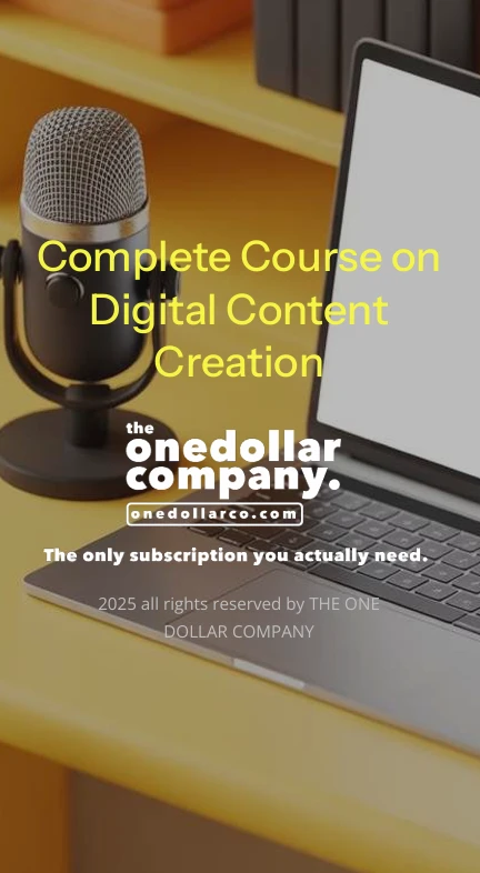 Complete Course on Digital Content Creation