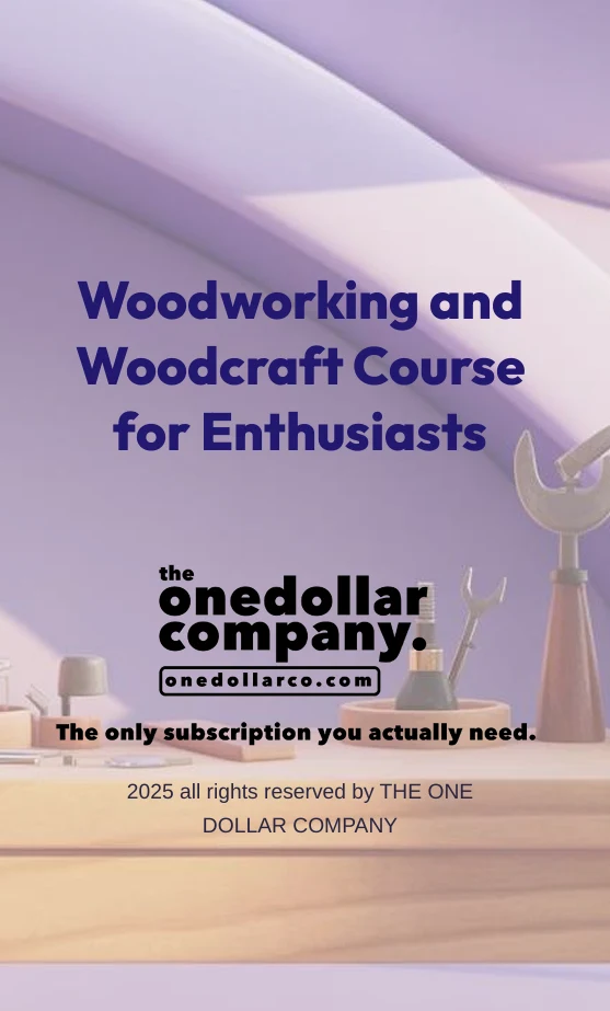 Woodworking and Woodcraft Course for Enthusiasts