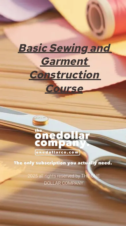 Basic Sewing and Garment Construction Course