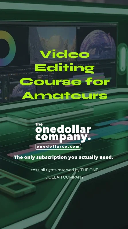 Video Editing Course for Amateurs
