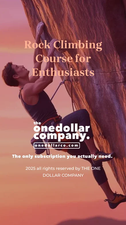 Rock Climbing Course for Enthusiasts