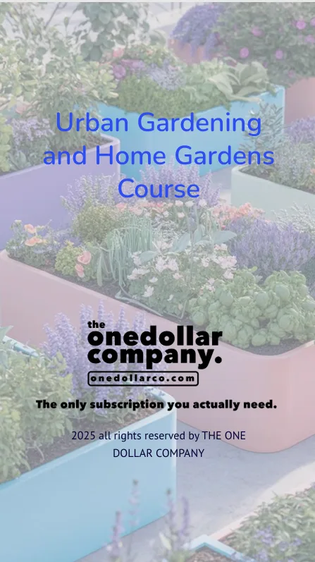 Urban Gardening and Home Gardens Course