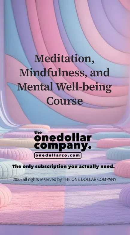 Meditation Mindfulness and Mental Well being Course