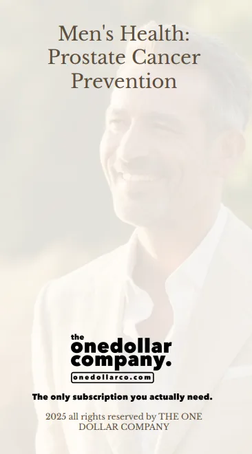 Men’s Health: Prostate Cancer Prevention