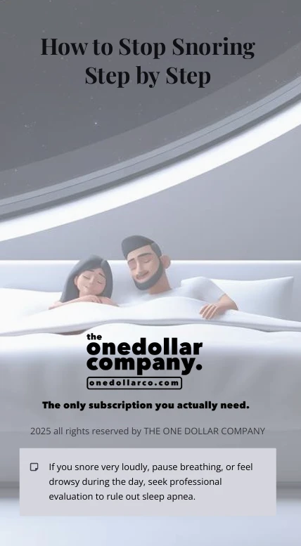 How to Stop Snoring Step by Step