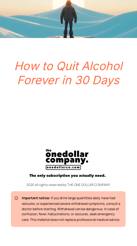 How to Quit Alcohol Forever in 30 Days