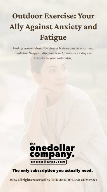 Outdoor Exercise: Your Ally Against Anxiety And Fatigue