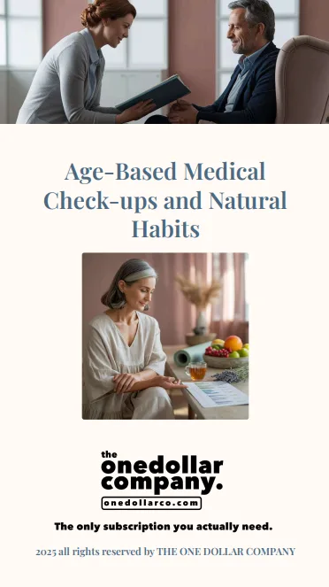 Age-Based Medical Check-ups And Natural Habits