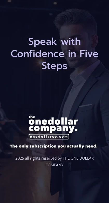 Speak with Confidence in Five Steps