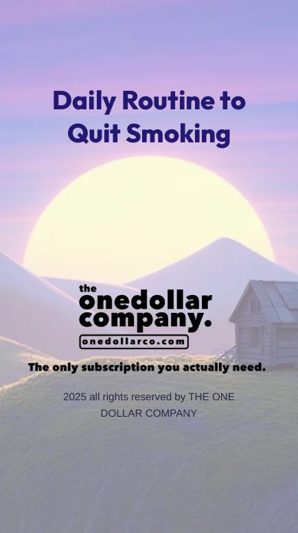 Daily Routine to Quit Smoking