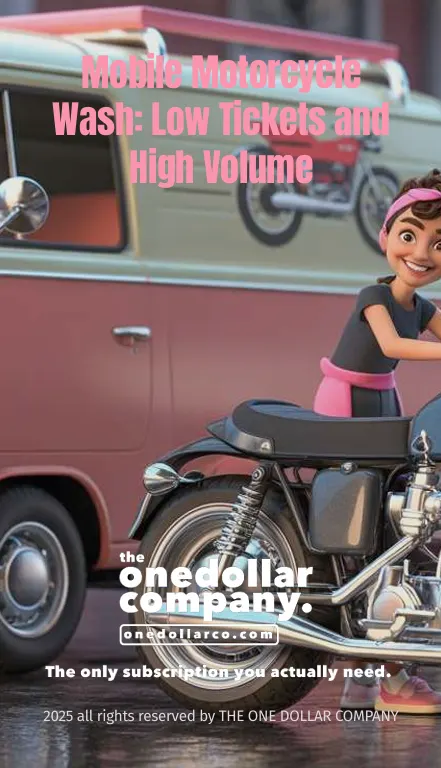 Mobile Motorcycle Wash Low Tickets and High Volume
